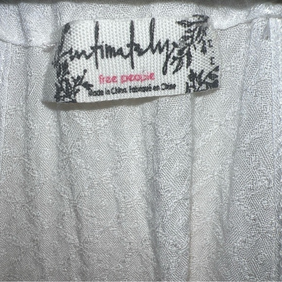 Free People white razor back tank top. Sheer and sexy. medium NWOT - Picture 3 of 5